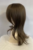 画像12: front ＆つむじlace wigセンター分けハイレイヤーデザインカットセミロング【フォギーグレージュ】