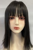 画像16: 【SALE】切りっぱなしストレートセミロング【ブラック】　　 (16)